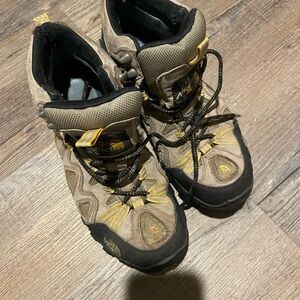 The North Face Tan and Black Hiking Boots